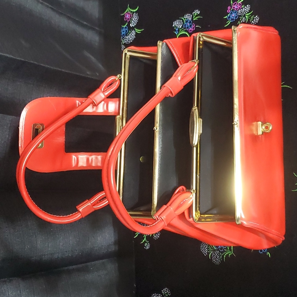 Vintage red handbag - Picture 4 of 10